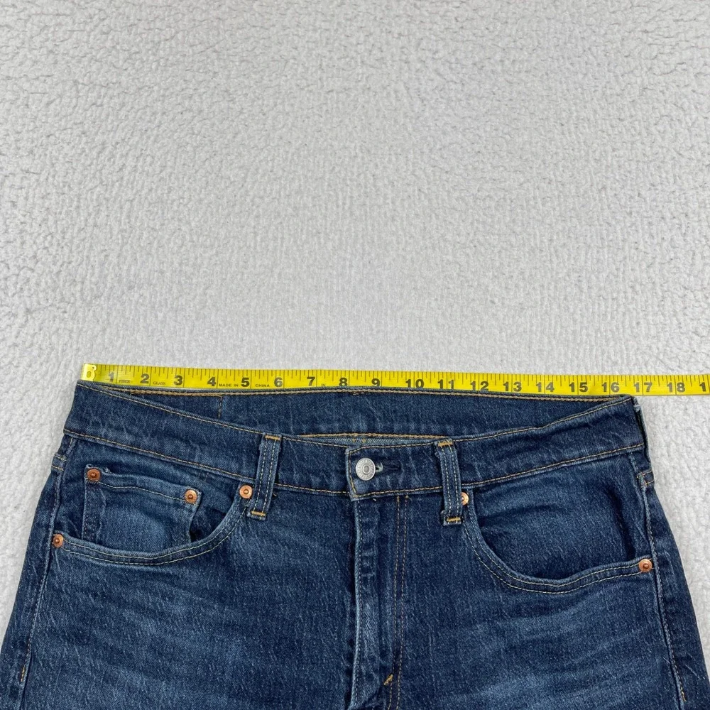 Levis 505 Jeans Mens 32x32 (Fit 32x30) Blue Regular Straight Leg Denim Classic
